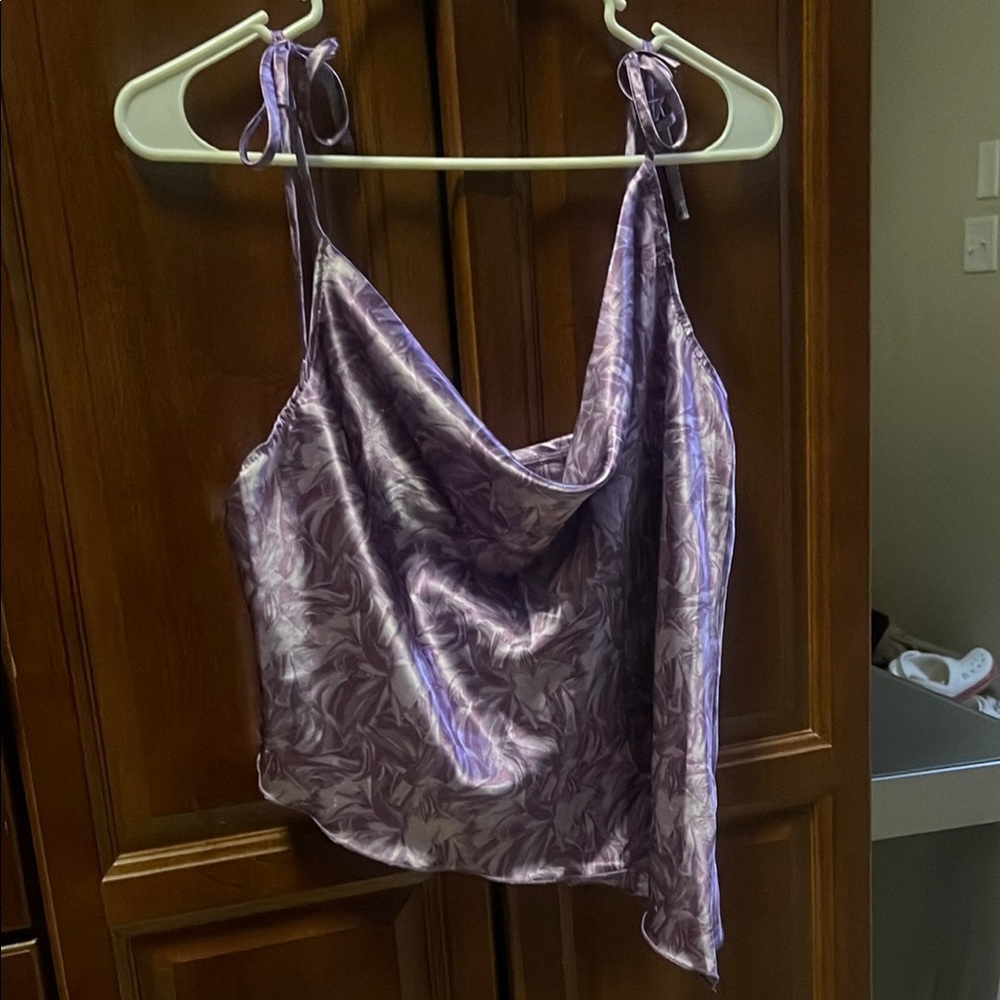 Purple Satin Women's Top